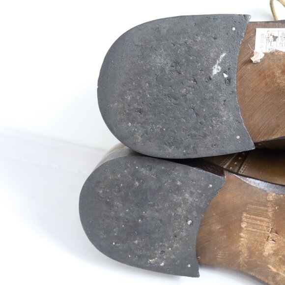 Passo Per Passo Brogues Leather Hand Made Italy Shoes Size 44 Wingtip Oxford - Picture 11 of 11